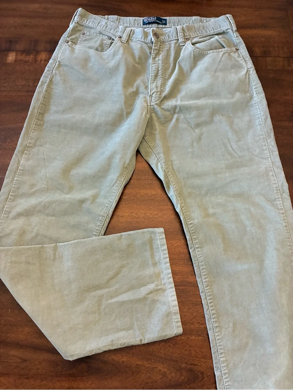 Polo Ralph Lauren Pants Men’s 36x32 Green Corduroy Dress Pants Straight Leg